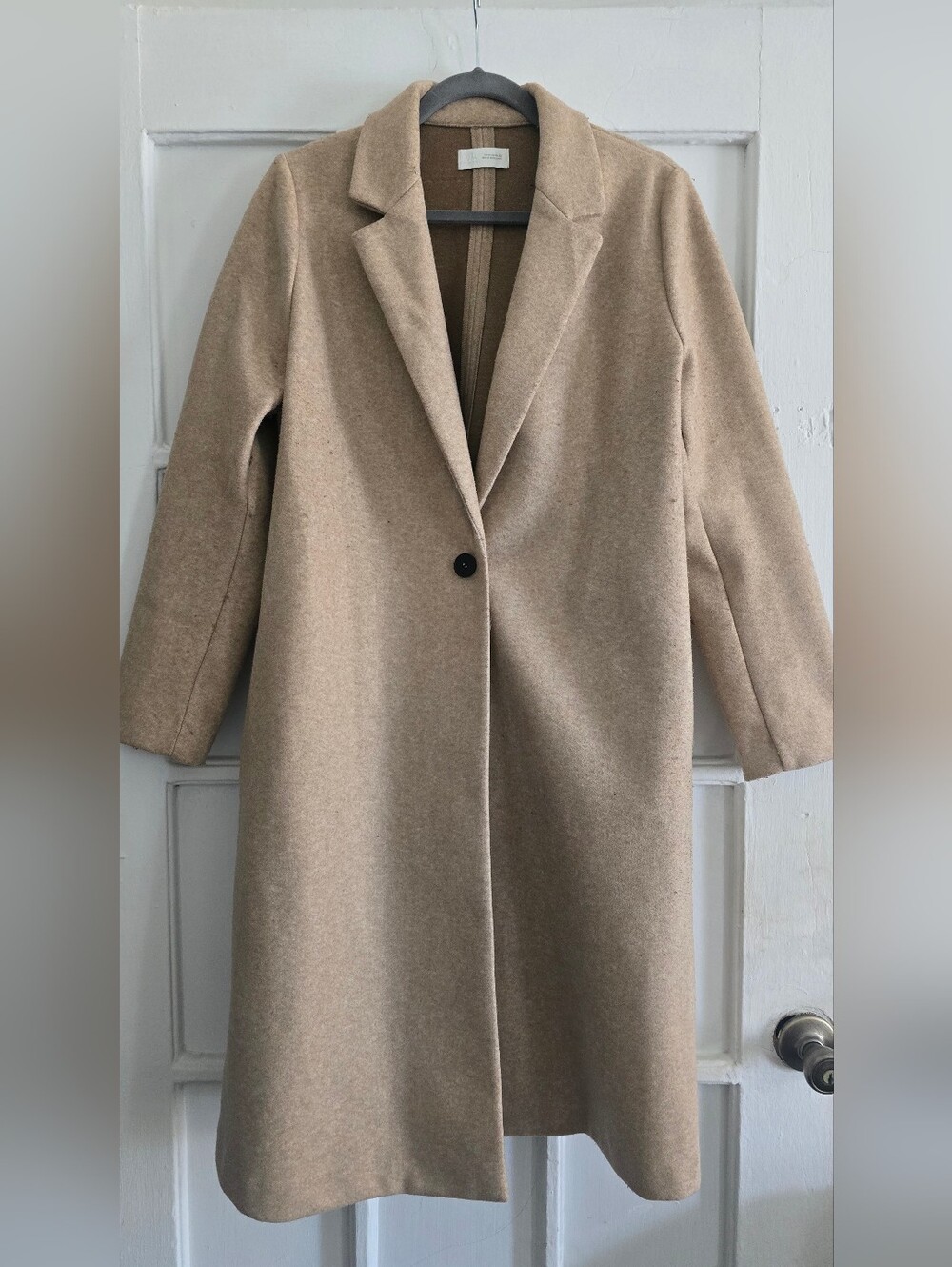 Zara Women's Single-Button Camel Trench Coat